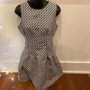 Black and white dress.